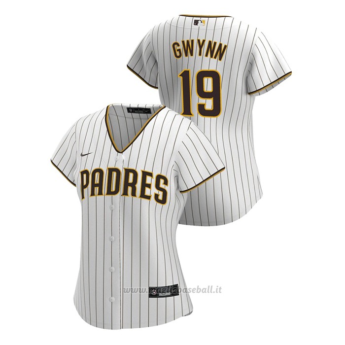 Maglia Baseball Donna San Diego Padres Tony Gwynn Replica 2020 Primera Bianco
